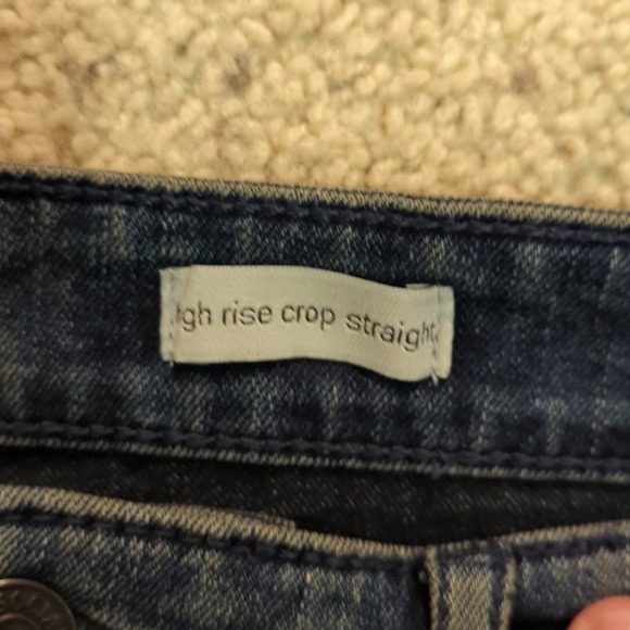 Sanctuary Social Standard High Rise Crop Straight Raw Hem Ankle Jeans Women's 14 - Picture 11 of 12